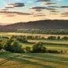 Last light across Strathearn, Perth and Kinross, Scotland.