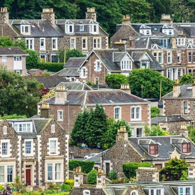 Houses in Newport-on-Tay, Fife, Scotland.