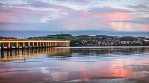 Sunset over the Tay, Dundee, Scotland. DD139