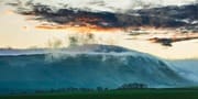 Winter dusk over the Lomond Hills, Fife, Scotland.