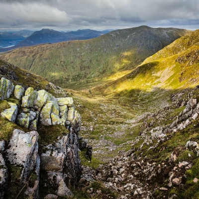 View north into Glen Noe from the Cruachan Ridge, Argyll View north into Glen Noe from the Cruachan Ridge, Argyll