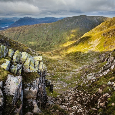 View north into Glen Noe from the Cruachan Ridge, Argyll