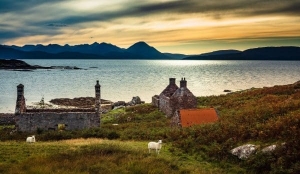 Abandoned Croft Houses At Coille Ghillidh Applecross Scotland