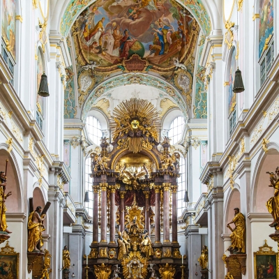 High Altar Of St Peter's Church, Munich, Germany.