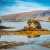 Rocky islet in Poll Domhain, Applecross, Scotland.
