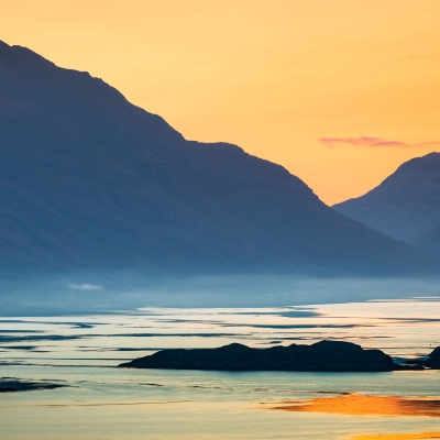 Sunrise Over Upper Loch Torridon From Applecross Wester Ross Scotland