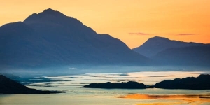 Sunrise Over Upper Loch Torridon From Applecross Wester Ross Scotland