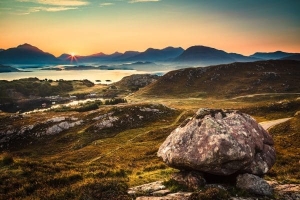 Sunrise Over Upper Loch Torridon From Applecross Wester Ross Scotland