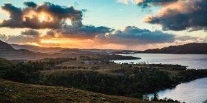 Sunset Over Applecross Loch Torridon Wester Ross Scotland