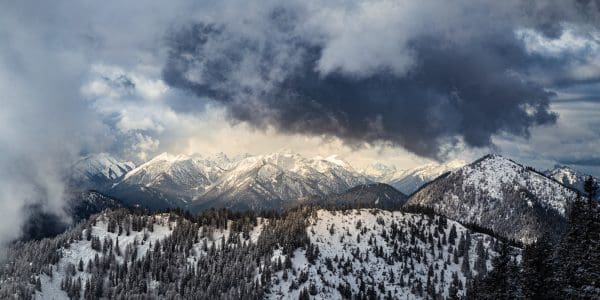 View From The Fahrenbergkopf Across The Walchensee To The Bavarian Alps